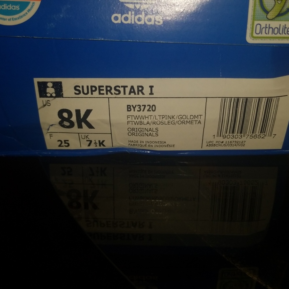 White and pink toddler girls Adidas